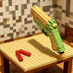 Retro Pixel Toy with Building Block Texture, Fun Game Toy, Great Party Gift