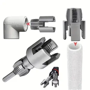 Pipe Thread Repair Tool, Internal Thread Restorer Damaged Thread Repair Bit, Heavy Duty Steel Water Pipe Thread Fixer for Plumbing Repair, Elbows & Pipe Fittings, Pipe Repair Tools