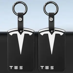 New Upgrade Silicone Key Card Holder Case Compatible with Tesla, Key Protector Cover Including Key Chain Secure Fit,1 PCS