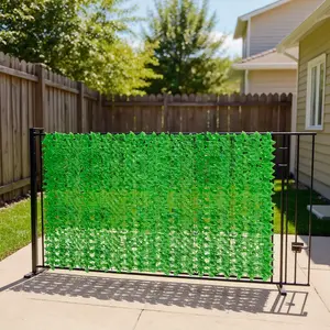 1pcs 11.81x39.37inch Light Sweet Potato Leaf Fence Wall, Artificial Ivy Privacy Screen, Garden Balcony Decorative Panel