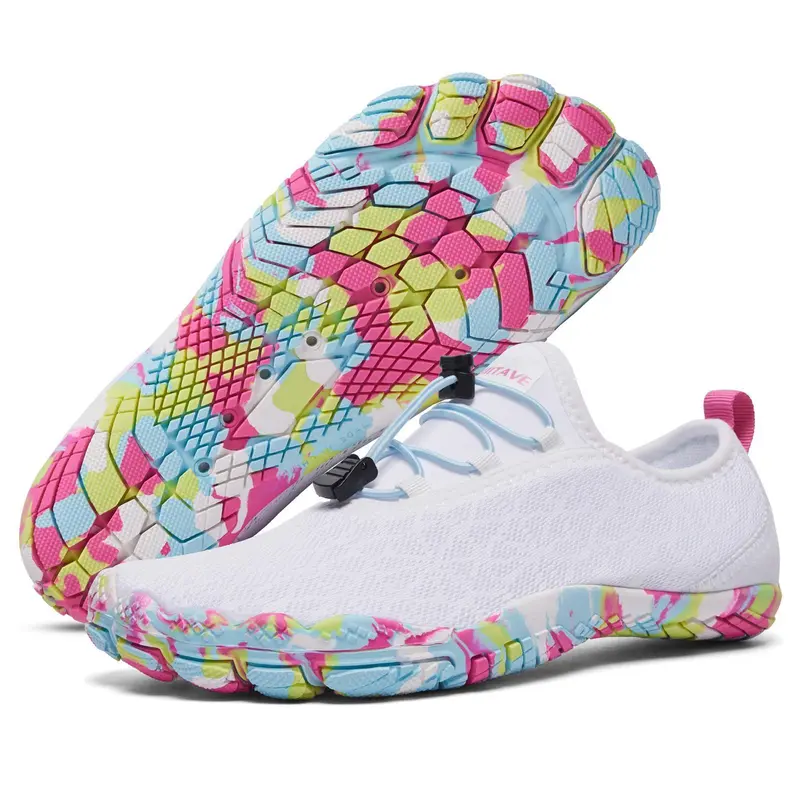 HIITAVE Women's Camouflage Quick-Dry Barefoot Aqua Shoes - Breathable Fabric Female Water Shoes for Pool, Beach Volleyball, Diving
