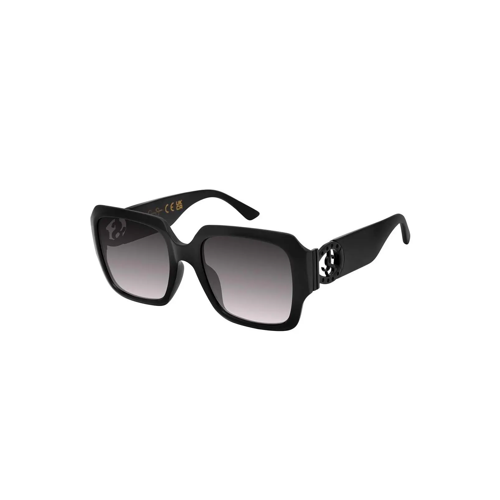 Bold Square Logo Sunglasses in Black