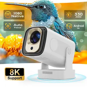 HY260 Pro Auto Focus Projector with 330ANSI Dual WiFi6 Wireless BT5.4 1080P Native Auto Keystone Correction Android 14 Allwinner H726 Built-in Speaker Intelligent Home Cinema Movie Outdoor #SummerWins #DealsForYouDays