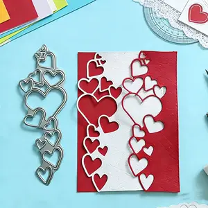 Heart Lace Border Metal Cutting Mold, DIY Handmade Decoration Embossing Tool, Craft Project Carbon Steel Knife Template, Scrapbooks