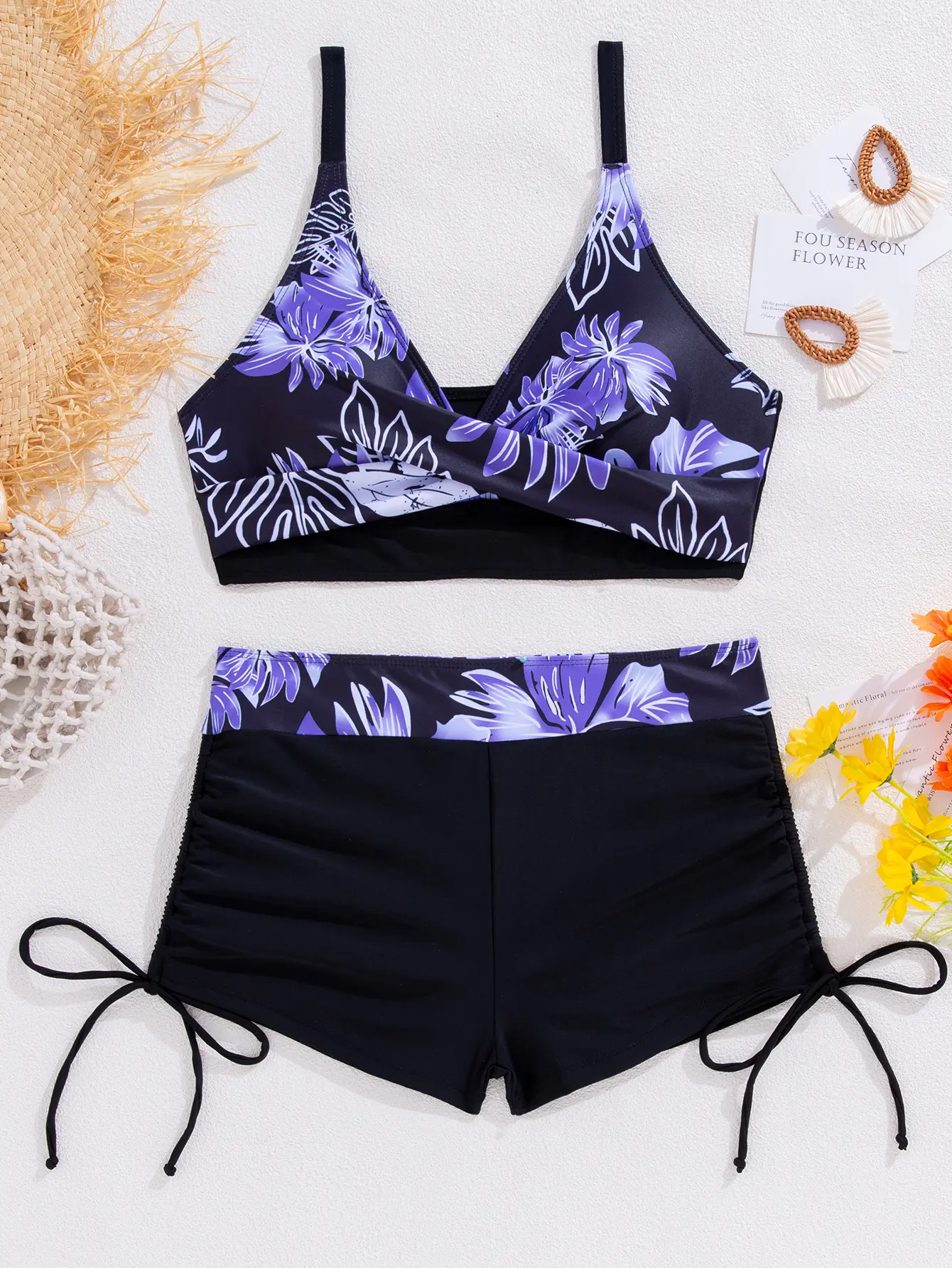 Women's U-Back High-Waisted Tummy Control 2-Piece Modest Bikini Set, 2026 SwimWeek Sports & Outdoor Swimwear