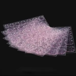 UV Jelly Nail Glue Stickers 50pcs (1200 Sheets), 32x Strong UV Nail Glue for Press-On, Waterproof, Easy Tear, Super Sticky, Long-Lasting