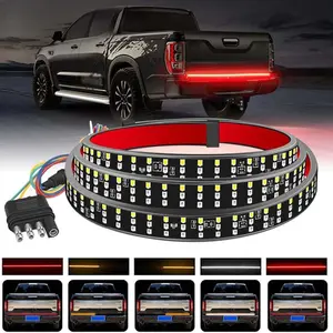 Tailgate Light Bar 48 Inch, Triple Row Truck Tail Light Strip for Dodge RAM Fo-rd F150 F250 GMC Silverado, 432 LED Full Function Brake Reverse Turn Signal Hazard Lights No Drill Install, 48 Inch
