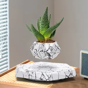 Levitating Air Bonsai Pot, Rotation Flower Pot Planters, Magnetic Levitation Suspension Floating Pot, Potted Plant Home Desk Decor in Flower Pots & Planters from Home & Garden christmas haul 2024