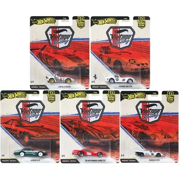 Hot Wheels Premium Car Culture Vintage Racing 2026 Mix 5 Complete Set of 5