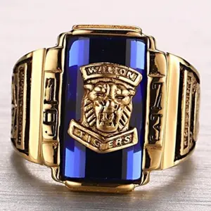 Navy Men's Massive 1973 Tiger Air Force Force Class Signet Rings For Men Ce Walton High School Us Marines Black Blue Army Ring