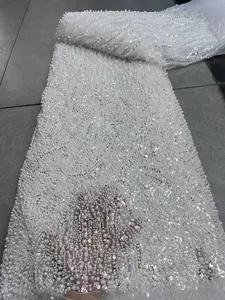 White Beaded Lace Luxury