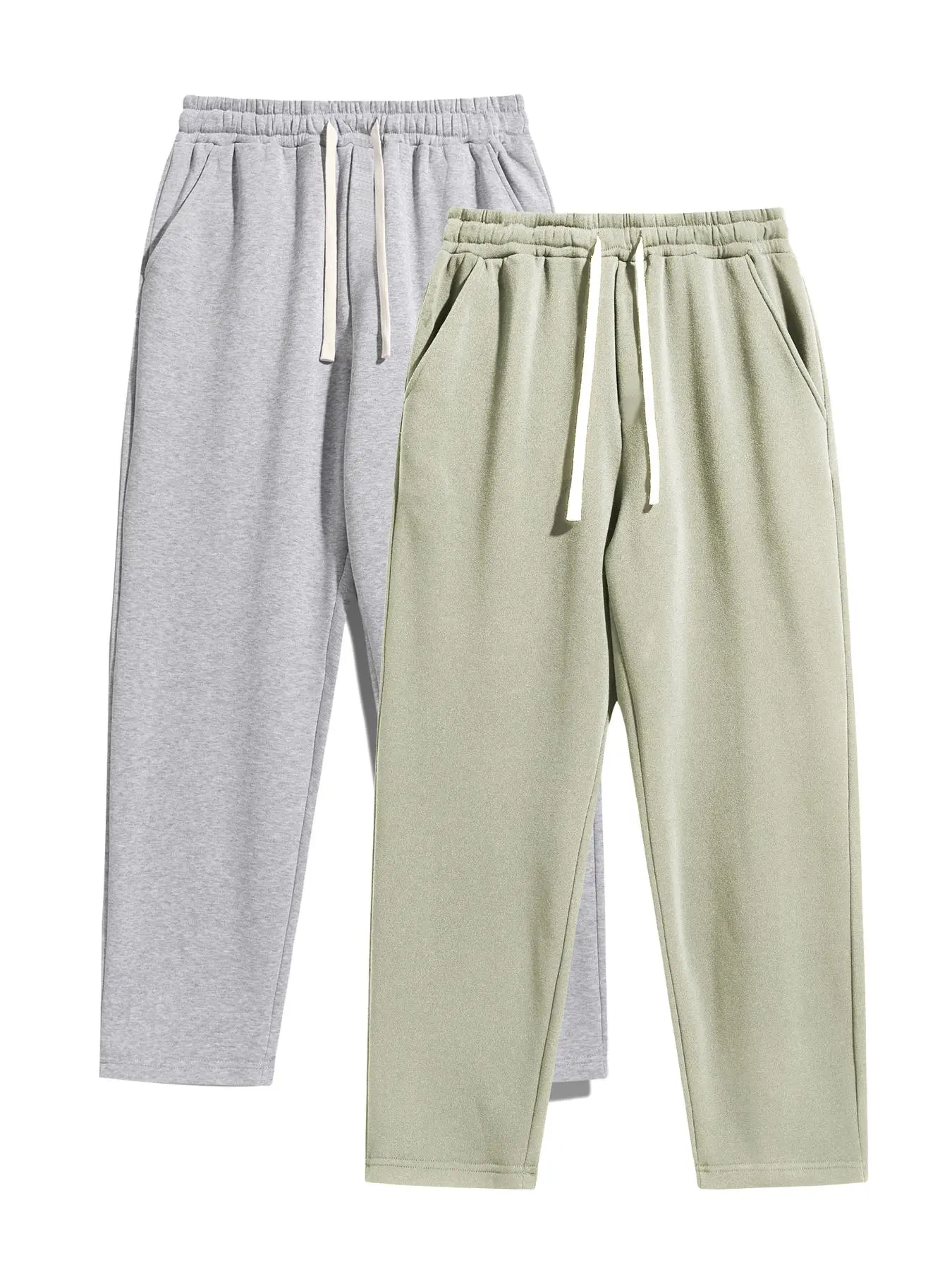 Gray + green