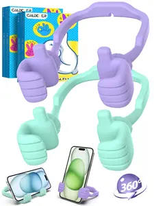 CALDEVER Cell Phone Stand Thumbs Up Easter Basket Stuffers for Teens Boys Girls Him Men Ideas: 2 Pack Lazy Cell Phone Holder Easter Gifts for Kids Teenage Son Her Women Wife Adults Funny Cool Gadgets
