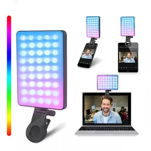 Adjustable Color Temperature Selfie Panel Light Clip, 1800mah Rechargeable Phone Selfie Lamp, Selfie Fill Light, Cell Phone Light, Portable Selfie Light, Suitable for Phones, Laptops, Makeup, Live Streaming