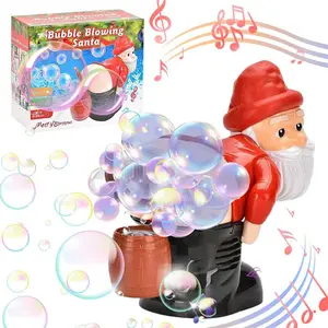 Bubble-Farting Santa Claus Toy - With LED Lights & Music Bubble Christmas Toy Home & Daily Use - Festival & Party Supplies - Holiday Decorations - Christmas Decorations excellent gift for Christmas and New Year Playing Climbing Ladder