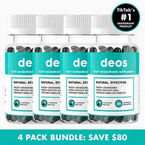 Deos Body Deodorizer - 30 Capsules Natural Effective Deodorant Supplement for Fresh Underarms & Private Area with Natural ingredients