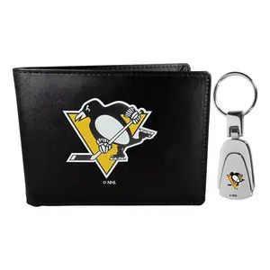 Siskiyou Sports NHL Bi-fold Wallet & Steel KeyChain