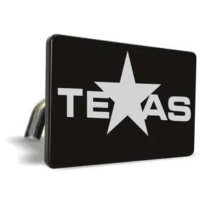 The Lone Star State, Texas (Design) - Premium Quality Anodized Billet Aluminum Laser Etched UV Resistant Metal Trailer/Tow Hitch Cover for 2" Receivers, Luxury Product for Truck, SUV or Car