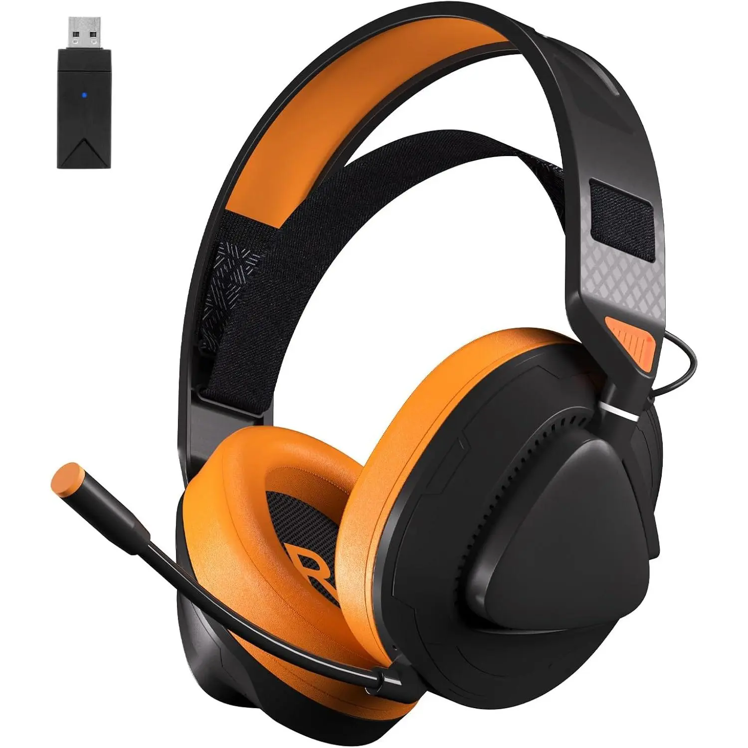 G90 Multi-Device Dual Mode Gaming Headphones with Microphone - Comfortable Over-Ears, 2.4G Low-Latency Wireless, Bluetooth V5.3, Immersive Gaming Audio, Lightweight Foam Pads for Game Console, PC, Laptop (Not for Xbox), Laptop Desktop Computers