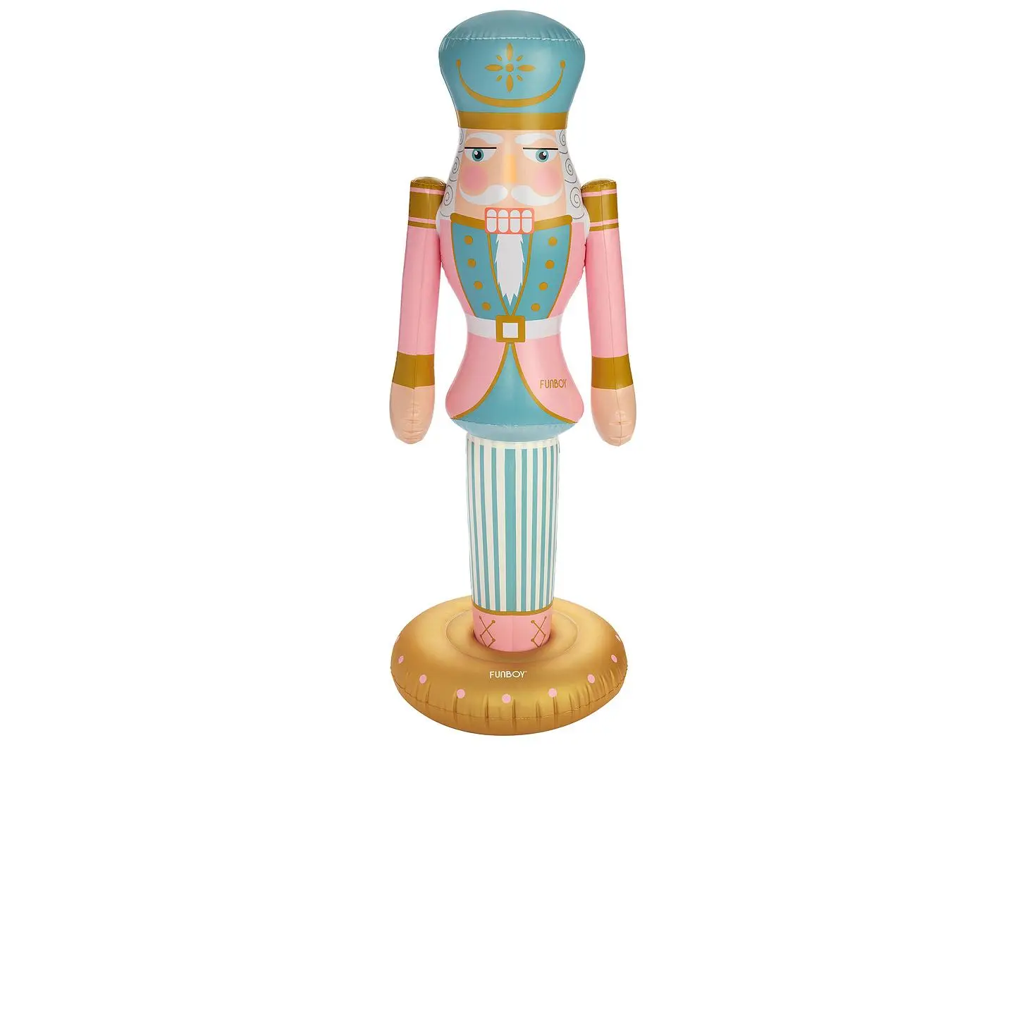 FUNBOY Small Pink Inflatable Nutcracker Figure, Christmas Aesthetic Festive Decoration for Home Party Supplies
