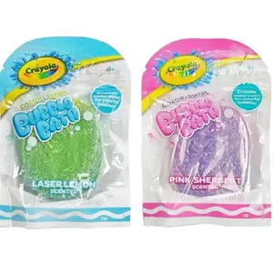 Crayola Bubble Burst Bars - Laser Lemon & Pink Sherbert Magic, Bubble Bath Bars soap Body Care Pack, Comfort Cleansing Cleanser Cosmetic
