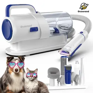 Neakasa P1 Pro Pet Grooming Kit & Vacuum Suction 99% Pet Hair with 5 Professional Grooming Tools, Low Noise Design, 5-Year-Reusable Dustbin