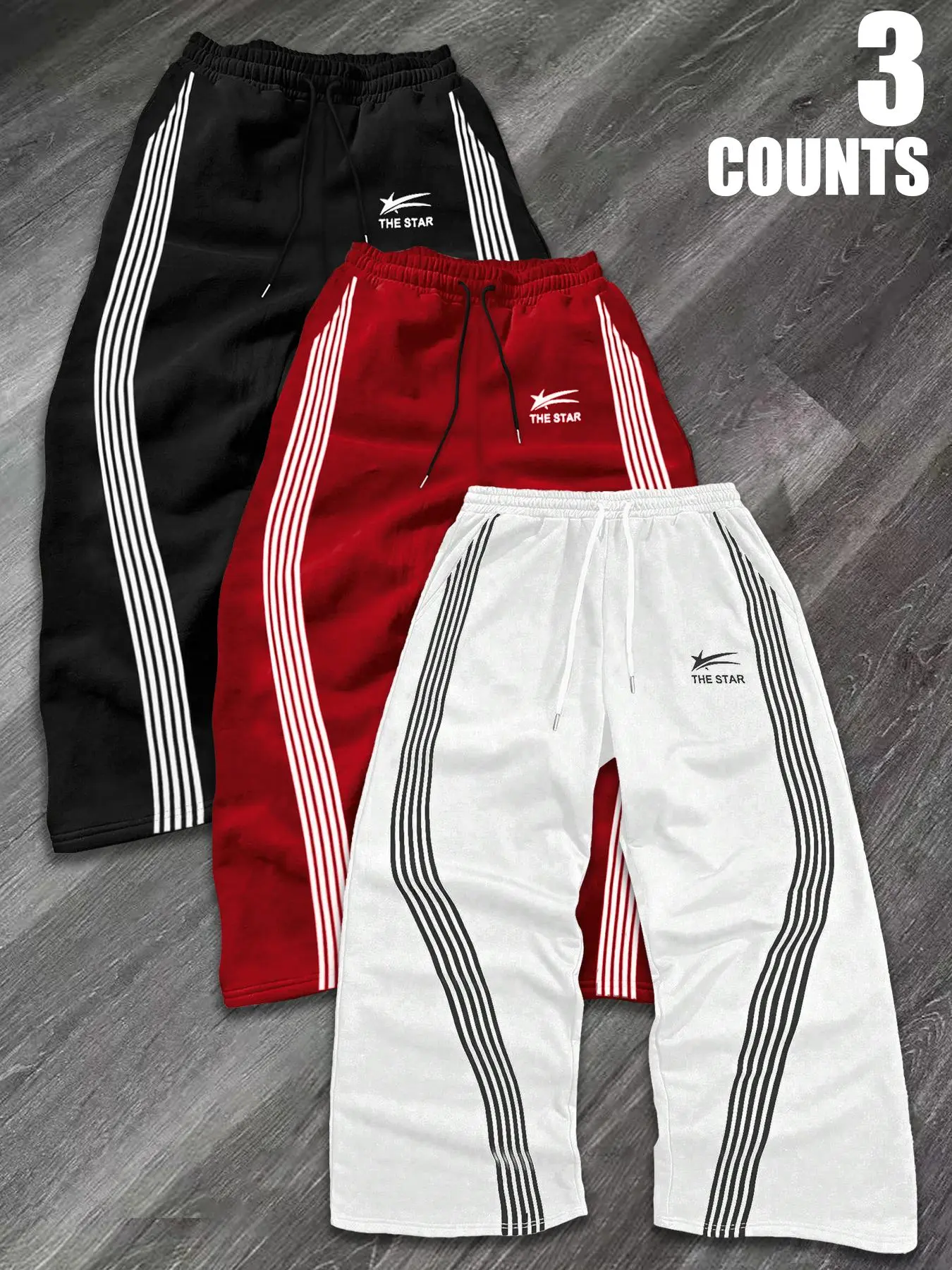Men's Striped Print Waistband Jogger Pants, Casual Comfy Breathable Sweatpants for Daily Wear, Men's Trousers for All Seasons, Sports Pants, Casual Athletic Jogging