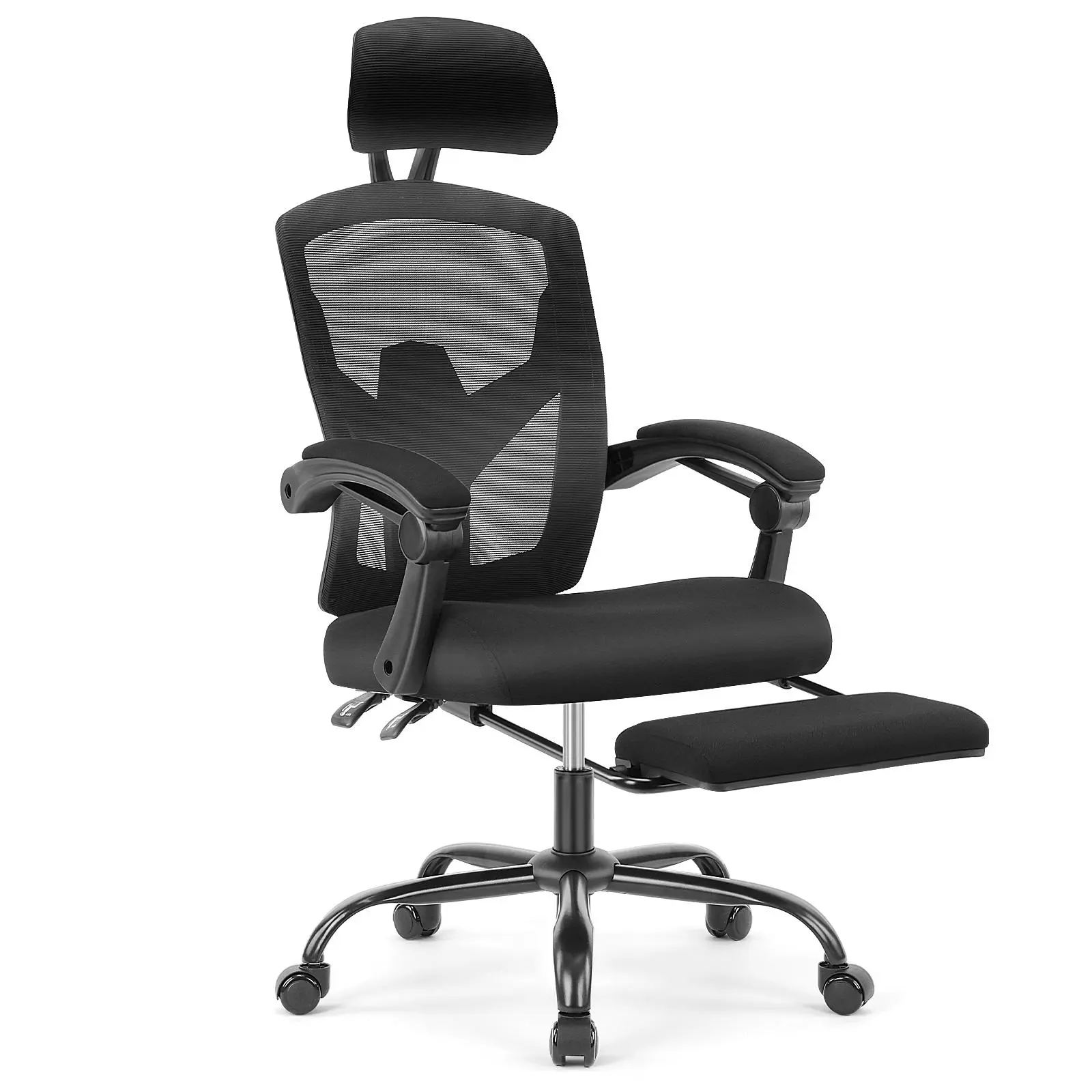 Ergonomic Office Chair – 360° Adjustable Ergonomic Armchair, Comfortable Mesh Swivel Desk Chair with Adjustable Headrest, Footrest, Height Adjustment, Rolling Wheels for Office Use, Ergonomic Chairs, Adjustable Ergonomic Armchairs