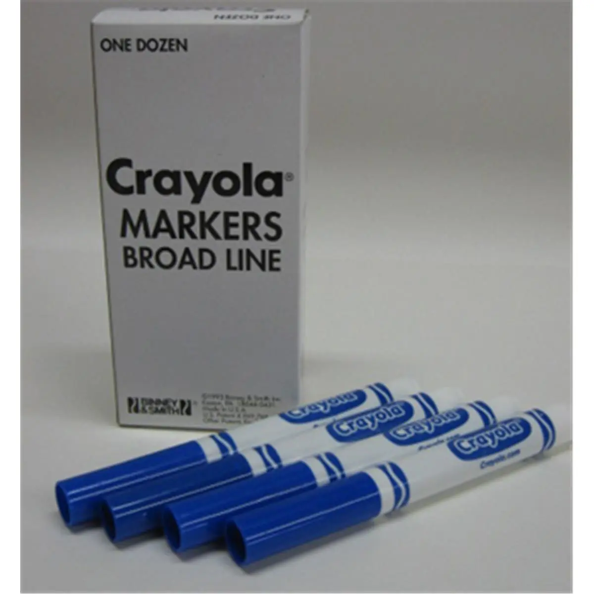 Crayola Water-Based Markers - Model 770038, Red Conical Tip, Fine-Broad Line, Durable Nibs, Low Odor, Versatile, 12-Pack for Office Stationery Writing & Correction Tools