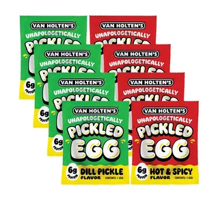 VAN HOLTEN’S – Unapologetically Pickled Eggs Variety Pack – Half Hot & Spicy, Half Original – Ready-to-Eat Pickled Egg Snack – Bold Tangy Flavor – Low Carb, All Natural, Zero Sugar