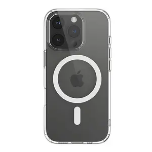 Transparent Magnetic Acrylic Phone Case for Iphone 1716/15/14/13/12/11/x/xs/xsmax, Compatible with Mag, Offering Shockproof Protection, Classic Hybrid Design.