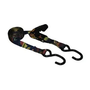 212 MAIN Camo Ratchet Tie-Down Strap - 1 in. x 15 ft. Pre-Shrink Wrapped Polyester Webbing, Vinyl Coated Ratchet Buckle, S-Hooks, Cargo Securing, Ancra & S-Line 95190 Model