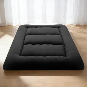 Japanese Floor Mattress Futon Mattress, 4-Inch Twin Thicken Tatami Mat Sleeping Pad Foldable Roll Up Mat Boys Girls Dormitory Pad Kids Floor Lounger Pillow Bed