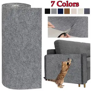 Cat Scratcher Sofa Protector Cats Scratcher Pad Board Protection Trimmable Self-adhesive Carpet DIY Cat Scratch Mat
