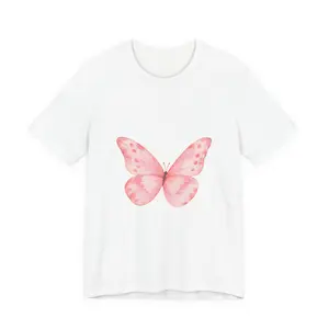 Pink Watercolor Butterfly T-Shirt | Pastel Butterfly Tee