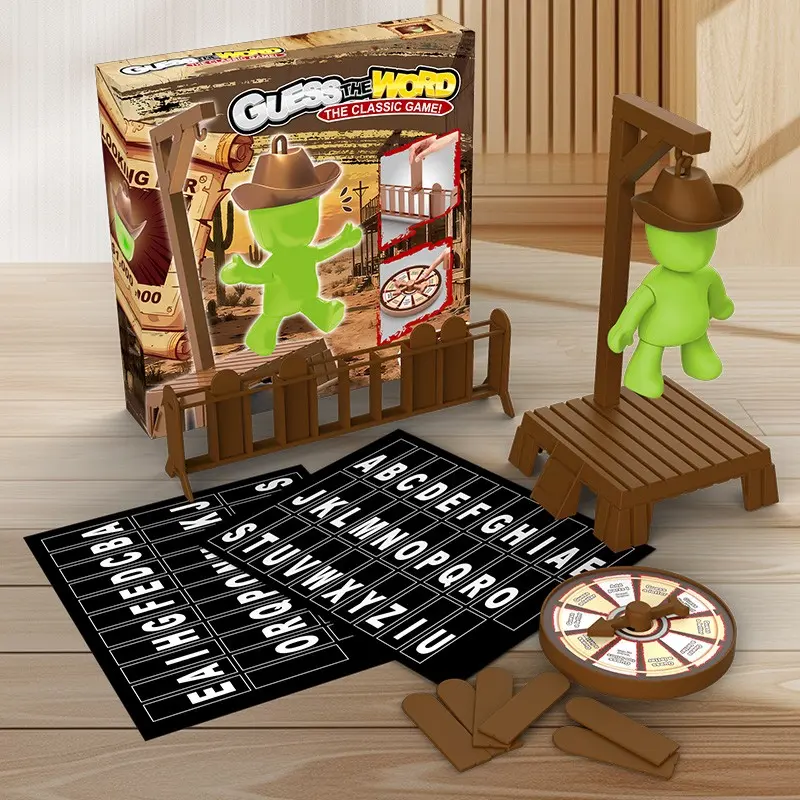 Magnetic Hanging Guillotine Word Game, Desktop Parent-Child Interactive Board Game, Tabletop Game, Hangman Board Game, Fun Party Toy for Family Entertainment, Board Games for Family Night