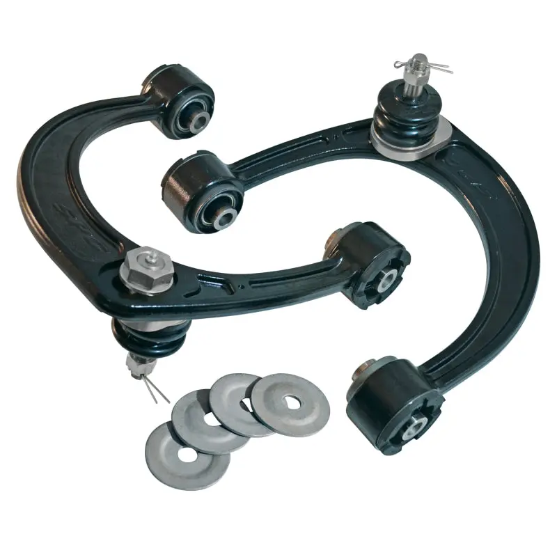 SPC Performance Adjustable Upper Control Arms with Ball Joints, Correct Alignment Angles, 700hr Salt Spray Test, Bonded Rubber Sleeves, Corrosion Protection for 4Runner (2003-2024), Durability, Improve Suspension Travel
