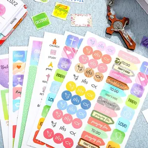 Christian Stickers with Bible Verse Motivational Quotes Stickers Inspirational Sticker Aesthetic Annotation Kit DIY Creative Planner Stickers Motivation Scripture Sticker Scrapbook Stickers for Journaling, Springtok Gift