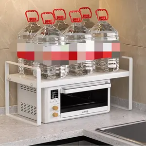 Adjustable Kitchen Storage Rack, Multi-Functional Shelving Unit, Space-Saving Organizer for Condiments and Utensils, Ideal for Home Use