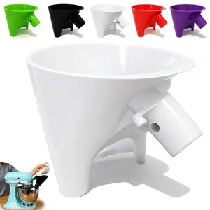 KitchenAid Flour Funnel Pouring Shield Splash Guard Attachment for 4.5-5 Quart Tilt-Head Stand Mixers KSM150, Easy Mess-Free Pouring, Durable Dishwasher-Safe Baking Accessory,  Home Kitchen Essential