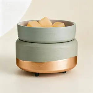 2-in-1 Candle and Wax Warmer for Scented Candles, Wax Melts, and Tarts, Electric Fragrance Warmer to Freshen Room, Flameless Wax Melt Burner with Adjustable Warmth, Safe Home Decor Accessory