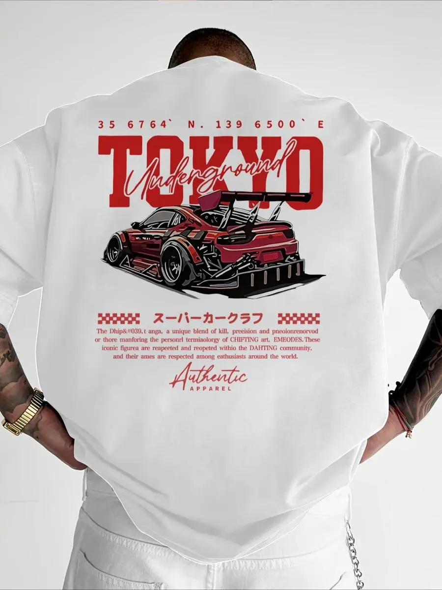 "Vintage Tokyo Super Car Club T-Shirt, JDM Drift Car Graphic, Retro Japanese Streetwear"