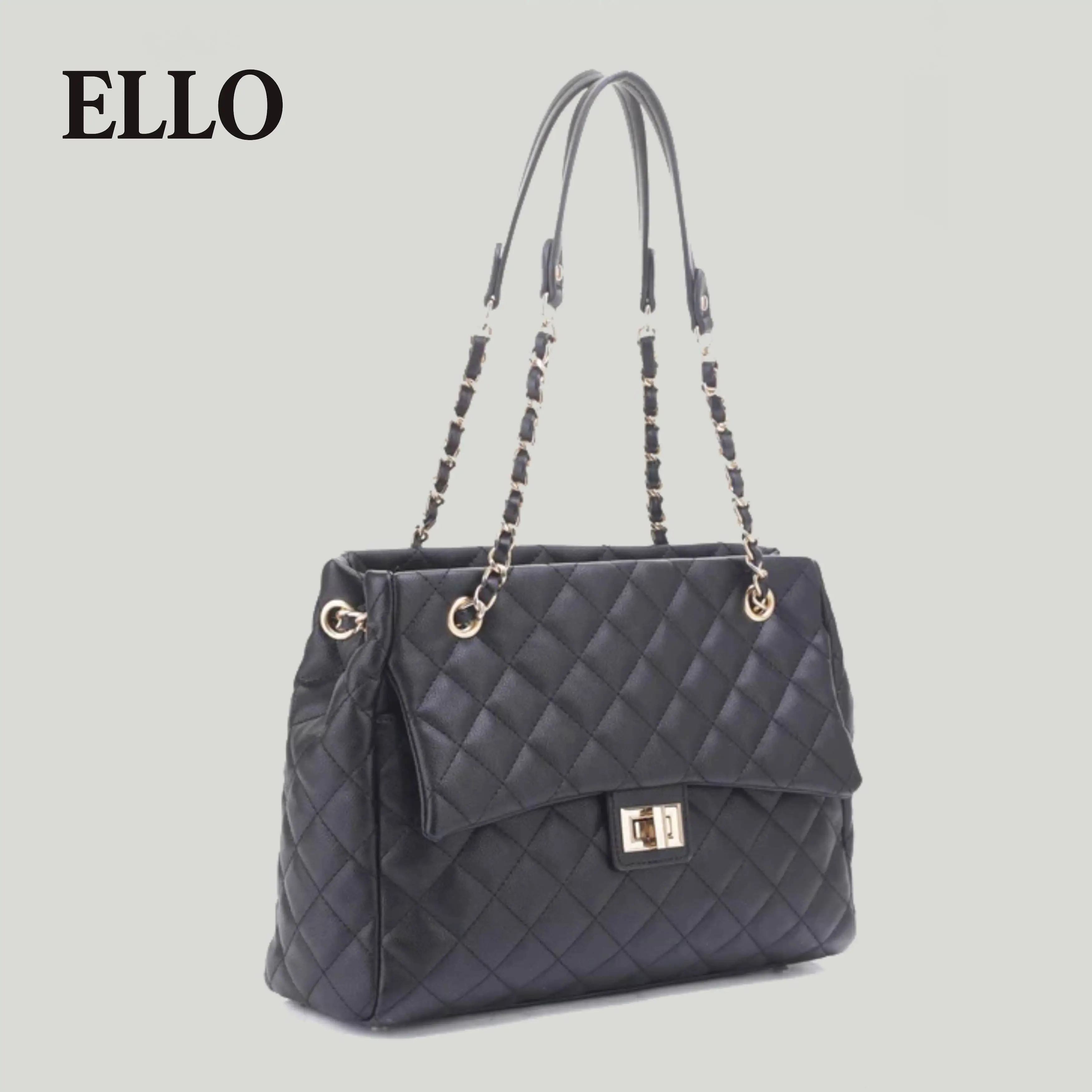 Live party ELLO Shirley Quilted Chain Bag – Stylish Vegan Leather Purse for Women, Multi-Color Shoulder Bag for Work & Gift, Classic Flap Design, Affo