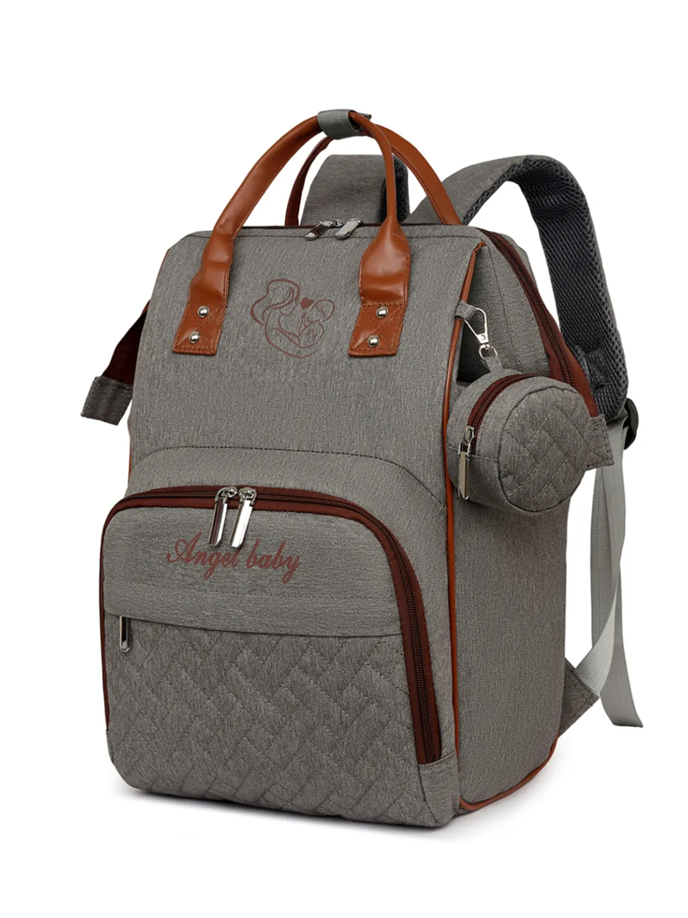 High-Quality Multi-Functional Mom Backpack, Large Capacity Baby Diaper Bag, Travel Diaper Bag, Multifunctional Diaper Bag, Detachable Stroller Strap, Multiple Compartments