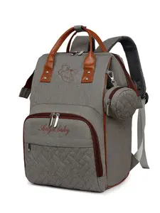 High-Quality Multi-Functional Mom Backpack, Large Capacity Baby Diaper Bag, Travel Diaper Bag, Detachable Stroller Strap, Multiple Compartments