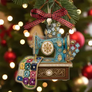 Sewing Gifts for Women -  Christmas Ornaments 2025 for Tree Decorations - Sewing Machine Ornament Christmas Decorations, Quilting Gifts for Quilters Sewers Mom Grandma  Sister