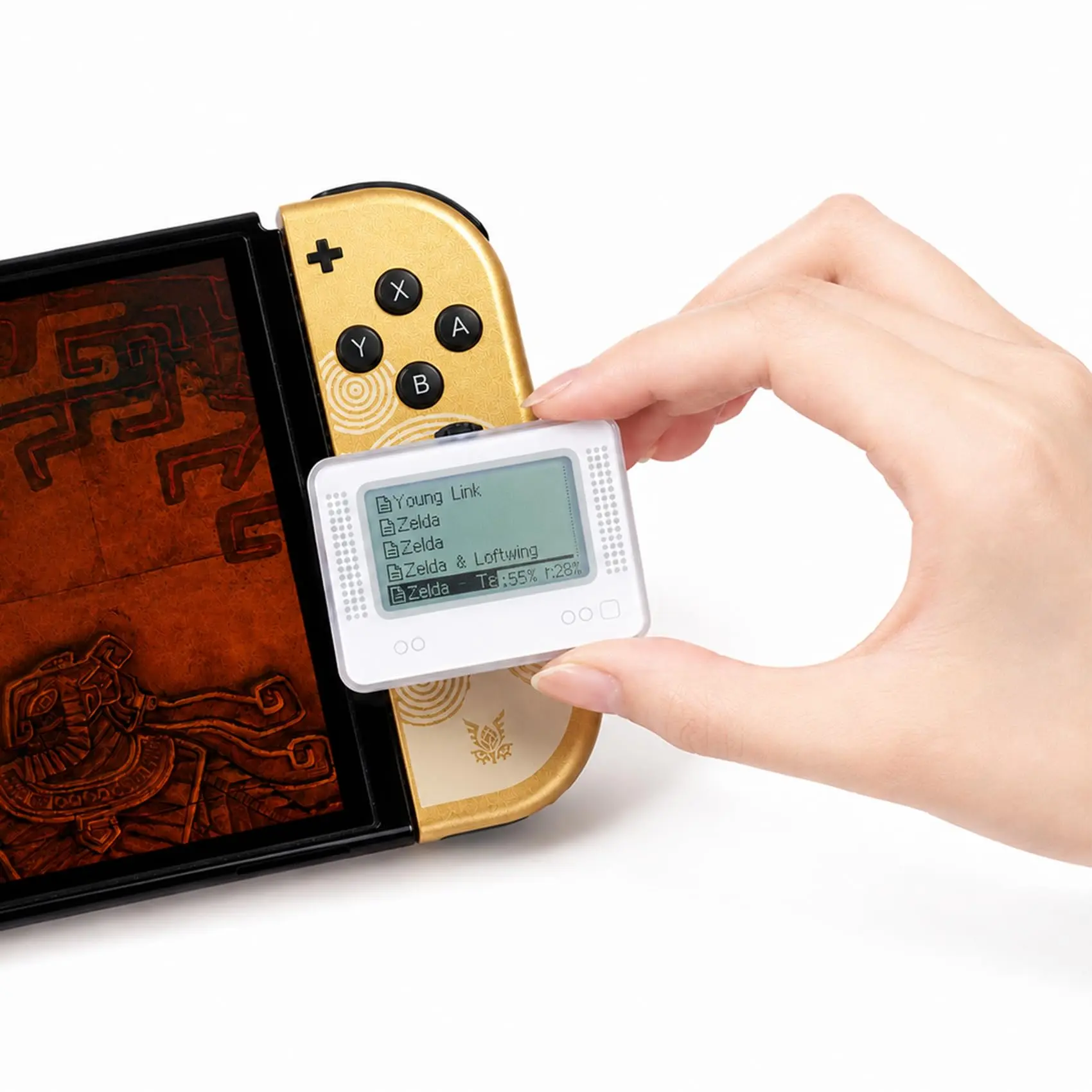 Handheld NFC Tag Emulator for Switch, Wii U, 3DS - Portable Gaming Data Manager with 4000+ Game Data, Unlimited Rewrites, Bluetooth App Updates, 1.2" LCD Display, Lightweight Type-C Rechargeable Design