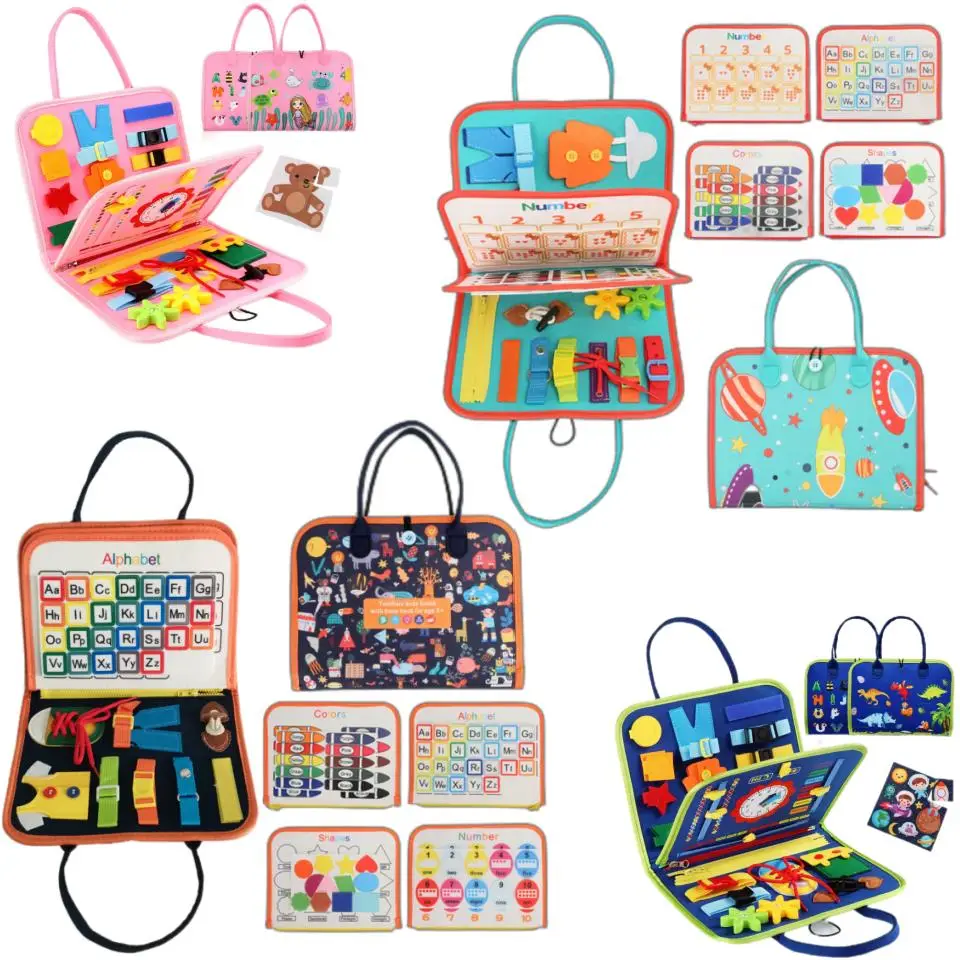 Busy Board Montessori Toy, 1 Count Preschool Activities For Learning Fine Motor Skills, Educational Toy For Boys Girls