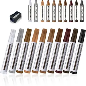 Repair Pen Wooden Furniture Floor Scratch Repair Markers and Wax Sticks Set of 21 for Stains, Scratches, Wood Floors, Tables, Desks, Carpenters, Bedposts, Touch Ups, and Cover Ups