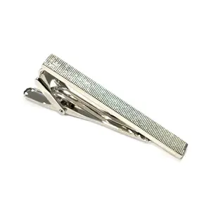 MENDEPOT Fine Grid Pattern Tie Clip Men Birthday Gift Tie Bar Gift